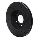 R1 06-10 Pontiac Solstice Front Left Drilled & Slotted Black Brake Rotor