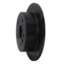 R1 02-08 Lexus ES300 Rear Right Drilled & Slotted Black Brake Rotor