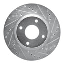 R1 07-14 Nissan Cube Front Drilled & Slotted Silver Brake Rotor Set