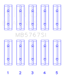 King Engine Bearings Nissan Hr15/16DE (Size +0.25mm) Main Bearing Set