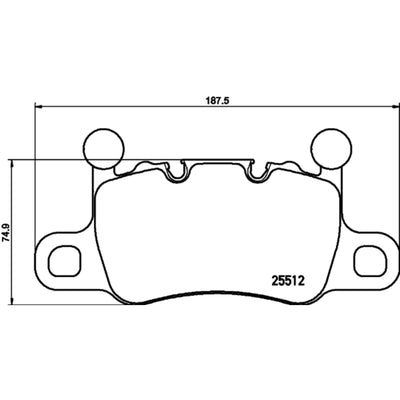 Brembo 20-21 Porsche 911/Panamera/Cayman/718 Cayman/718 Spyder Rear Low-Met Brake Pad