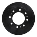 R1 06-11 Cadillac DTS Front Right Drilled & Slotted Black Brake Rotor