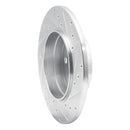 R1 91-99 Mercedes-Benz 300SD Rear Left Drilled & Slotted Silver Brake Rotor