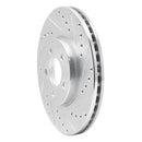 R1 01-10 Chrysler PT Cruiser Front Right Drilled & Slotted Silver Brake Rotor