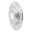 R1 17-20 Acura MDX Rear Drilled & Slotted Silver Brake Rotor Set