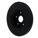 R1 -24 Subaru Forester Front Right Drilled & Slotted Black Brake Rotor