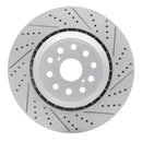 R1 07-23 Lexus Ls500 Right Front Drilled & Slotted Geo-Carbon Rotor