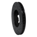 R1 85-12 Nissan NP300 (Mexico) Front Left Drilled & Slotted Black Brake Rotor
