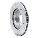 R1 10-13 Kia Forte5 Front Right Drilled & Slotted Silver Brake Rotor