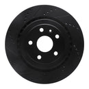 R1 16-24 Chevrolet Camaro Front & Rear Drilled & Slotted Black Brake Rotor Set