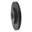 R1 14-23 Nissan Rogue Front Right Drilled & Slotted Black Brake Rotor