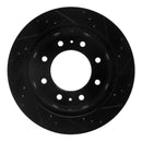 R1 11-25 Chevrolet Silverado 3500 HD Front & Rear Drilled & Slotted Black Brake Rotor Set