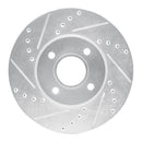 R1 05-12 Ford Focus Front Left Drilled & Slotted Silver Brake Rotor