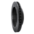 R1 88-00 Chevrolet K1500 Suburban Front Right Drilled & Slotted Black Brake Rotor