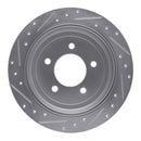 R1 97-04 Ford F-150 4WD Rear Right Drilled & Slotted Silver Brake Rotor