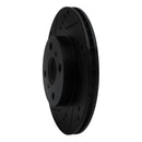 R1 00-05 Toyota Echo Front Left Drilled & Slotted Black Brake Rotor
