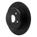 R1 92-03 Lexus ES300 Rear Left Drilled & Slotted Black Brake Rotor