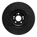 R1 20-26 Mercedes-Benz GLE450e Front Right Drilled & Slotted Black Brake Rotor