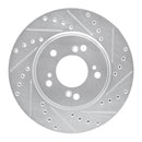 R1 91-96 Acura NSX Front Right Drilled & Slotted Silver Brake Rotor
