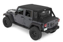 Bestop 07-18 Jeep Wrangler JK 2-Door Halftop Conversion Kit (Black Diamond)