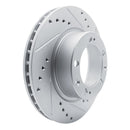 R1 87-95 Porsche 944 Turbo Front Right Drilled & Slotted Silver Brake Rotor