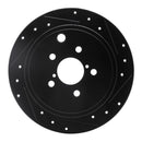 R1 10-14 Subaru Forester Front & Rear Drill/Slot Black Rotors w/Optimum Pads