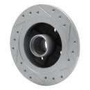 R1 84-87 Honda Prelude Rear Left Drilled & Slotted Silver Brake Rotor
