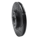 R1 15-19 Jaguar E-Pace Front Right Drilled & Slotted Black Brake Rotor