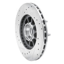 R1 1983-1992 Ford Explorer Front Right Drilled & Slotted Silver Brake Rotor
