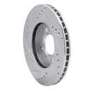 R1 84-91 BMW 325 Front Right Drilled & Slotted Silver Brake Rotor