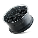 Ridler 650 20x8.5 / 5x127 BP / 0mm Offset / 83.82mm Hub Matte Black Polished Wheel