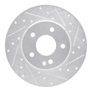 R1 97-98 Mercedes-Benz C230 Front Right Drilled & Slotted Silver Brake Rotor