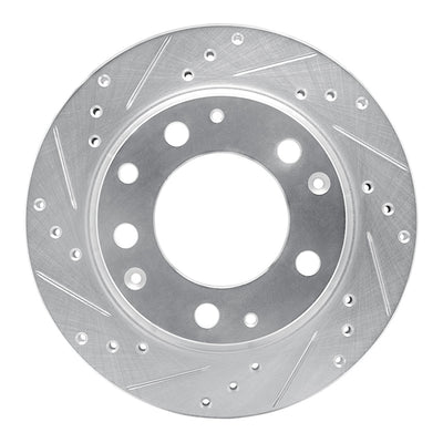 R1 69-83 Porsche 911 Rear Left Drilled & Slotted Silver Brake Rotor