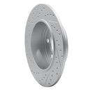 R1 16-22 Hyundai Tucson Rear Right Drilled & Slotted Geo-Carbon Rotor