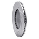 R1 17-23 Subaru Impreza Front Right Drilled & Slotted Silver Brake Rotor