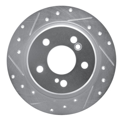 R1 90-95 Mercedes-Benz 300SL Rear Left Drilled & Slotted Silver Brake Rotor