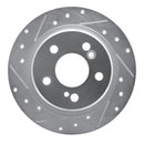 R1 90-95 Mercedes-Benz 300SL Rear Left Drilled & Slotted Silver Brake Rotor