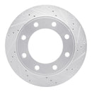R1 99-05 Ford ExcursIon Rear Drilled & Slotted Silver Brake Rotor Set