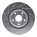R1 99-05 Audi A6 Quattro Rear Right Drilled & Slotted Silver Brake Rotor