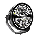 Go Rhino Xplor Blackout Series Round LED Spot Light Beam w/DRL (Surface/Thread Stud Mnt) 7in. - Blk