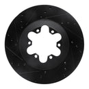 R1 09-12 Chevrolet Colorado Front Left Drilled & Slotted Black Brake Rotor