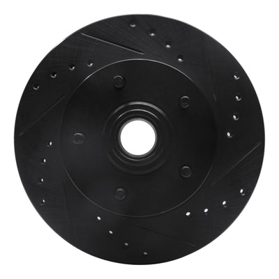 R1 67-74 Buick GS Front Right Drilled & Slotted Black Brake Rotor