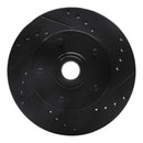 R1 67-74 Buick GS Front Right Drilled & Slotted Black Brake Rotor