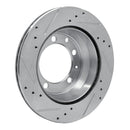 R1 77-88 Porsche 924 Rear Right Drilled & Slotted Silver Brake Rotor