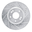 R1 15-19 Kia SOUL EV Front Right Drilled & Slotted Silver Brake Rotor