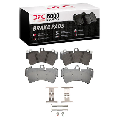 DFC 03-15 Audi Q7 Front 5000 Advanced Low Metallic Brake Pads and Hardware Kit
