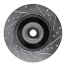 R1 93-96 Dodge DAKOTA RWD Front Left Drilled & Slotted Silver Brake Rotor