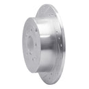 R1 07-09 Hyundai SANTA FE Rear Left Drilled & Slotted Silver Brake Rotor