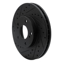 R1 89-96 Nissan 300ZX Front & Rear Drilled & Slotted Black Brake Rotor Set