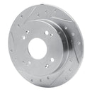 R1 92-97 Acura CL Rear Left Drilled & Slotted Silver Brake Rotor